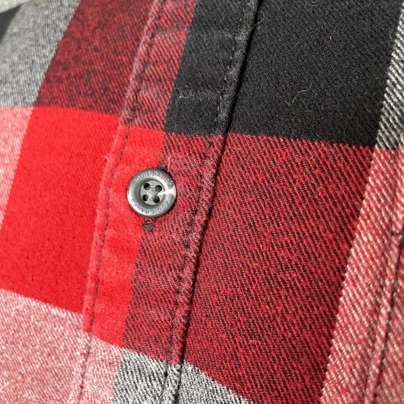 Eddie Bauer Mens Flannel Shirt Fall Winter Button Down Top Size XL u Red Gray - Picture 5 of 8